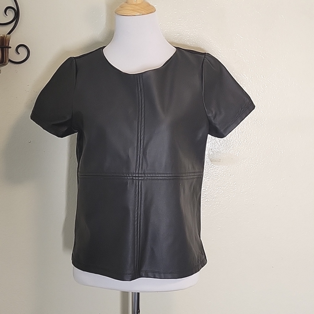 BAR III faux leather top. S ✨️4/$25✨️SALE